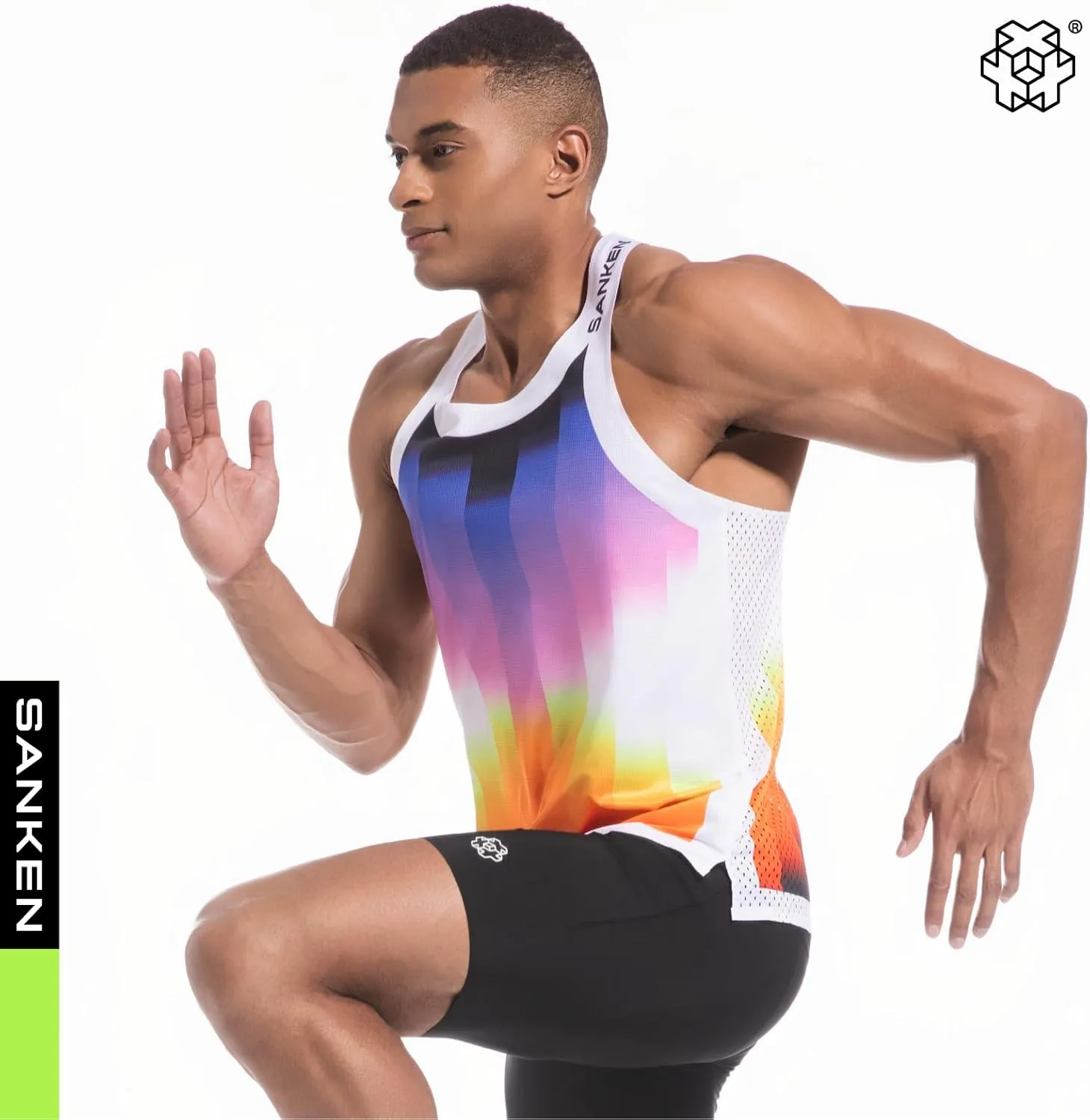 Men's Seamless Running Tank Tops Ultra Lightweight Marathon Singlets Breathable Race Vests Quick Dry Sleeveless Shirt