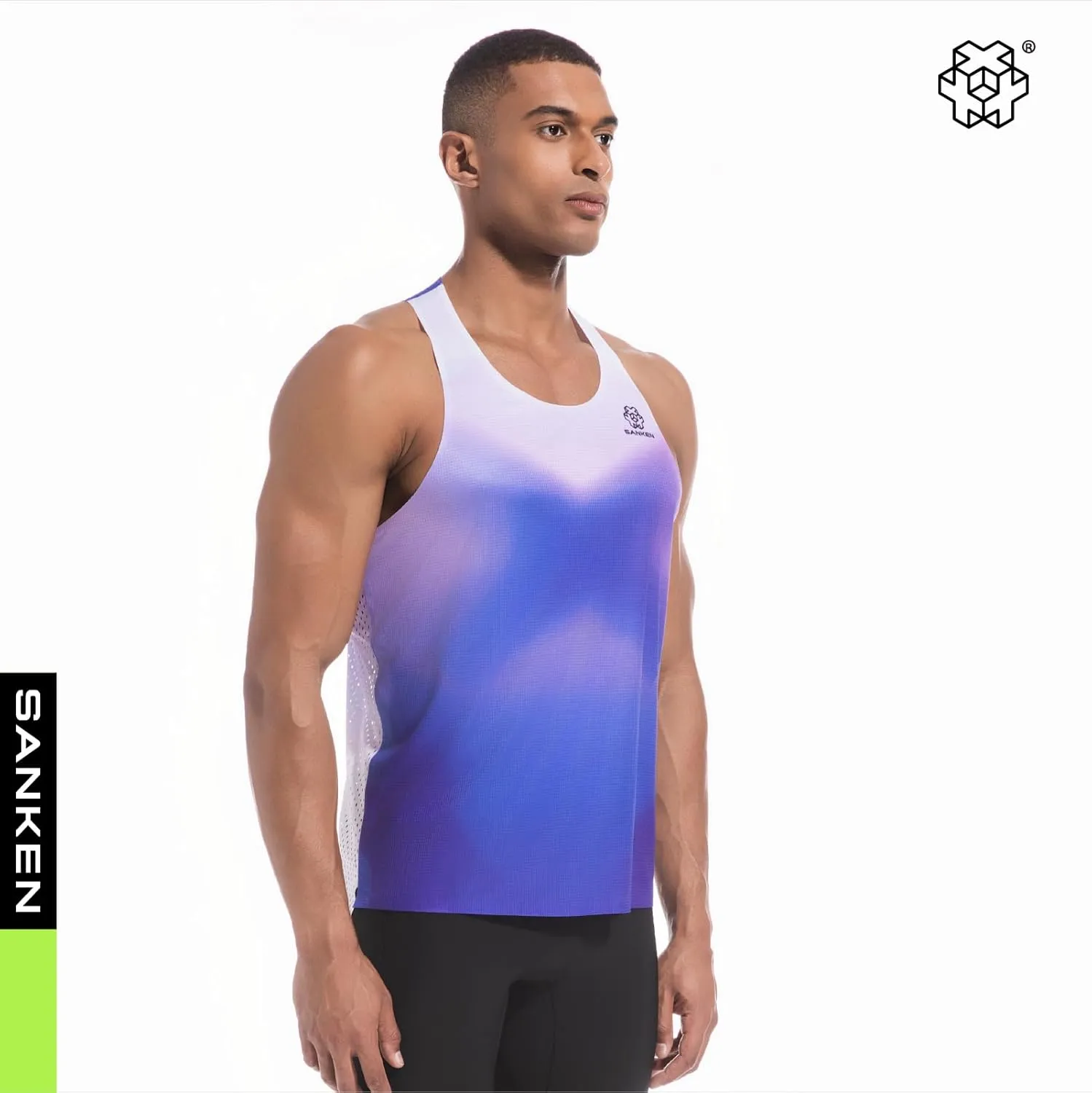 Men's Seamless Running Tank Tops Ultra Lightweight Marathon Singlets Breathable Race Vests Quick Dry Sleeveless Shirt