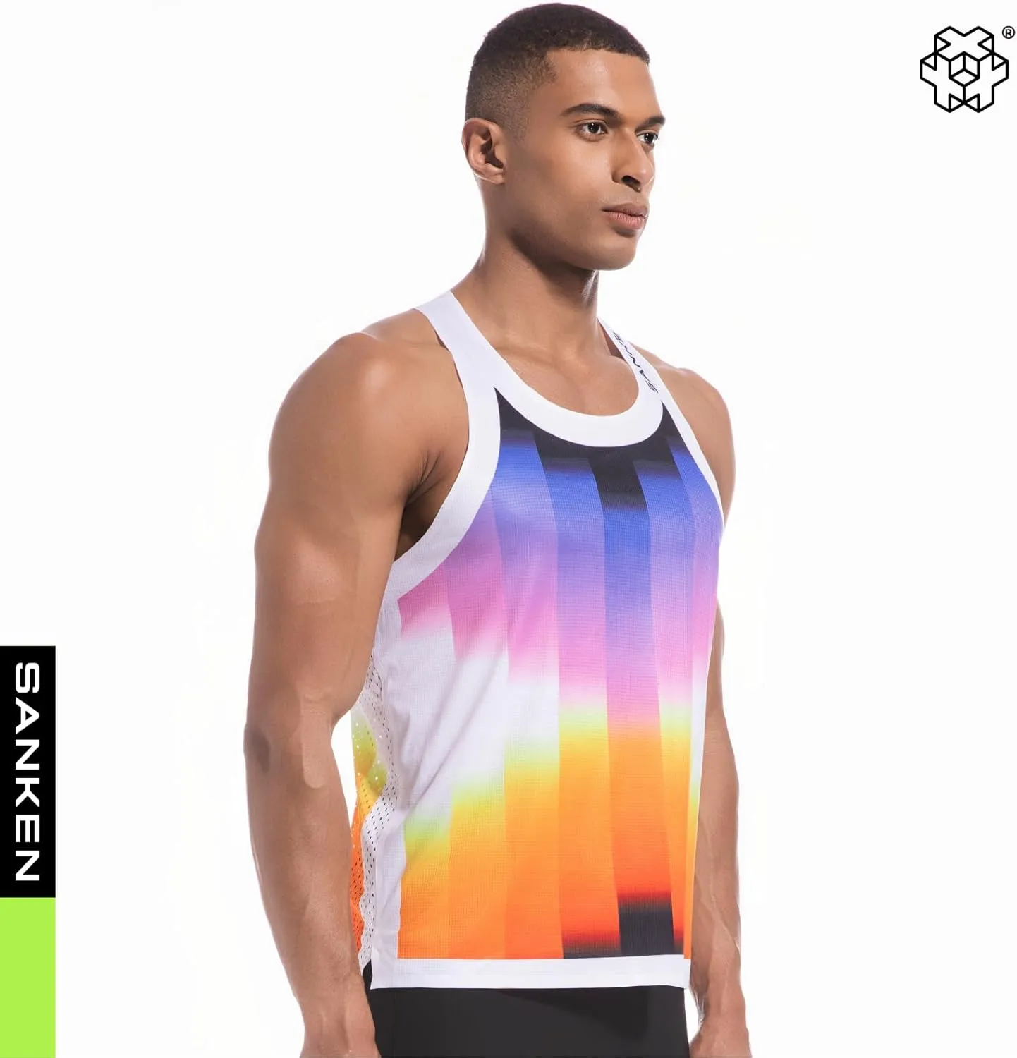 Men's Seamless Running Tank Tops Ultra Lightweight Marathon Singlets Breathable Race Vests Quick Dry Sleeveless Shirt