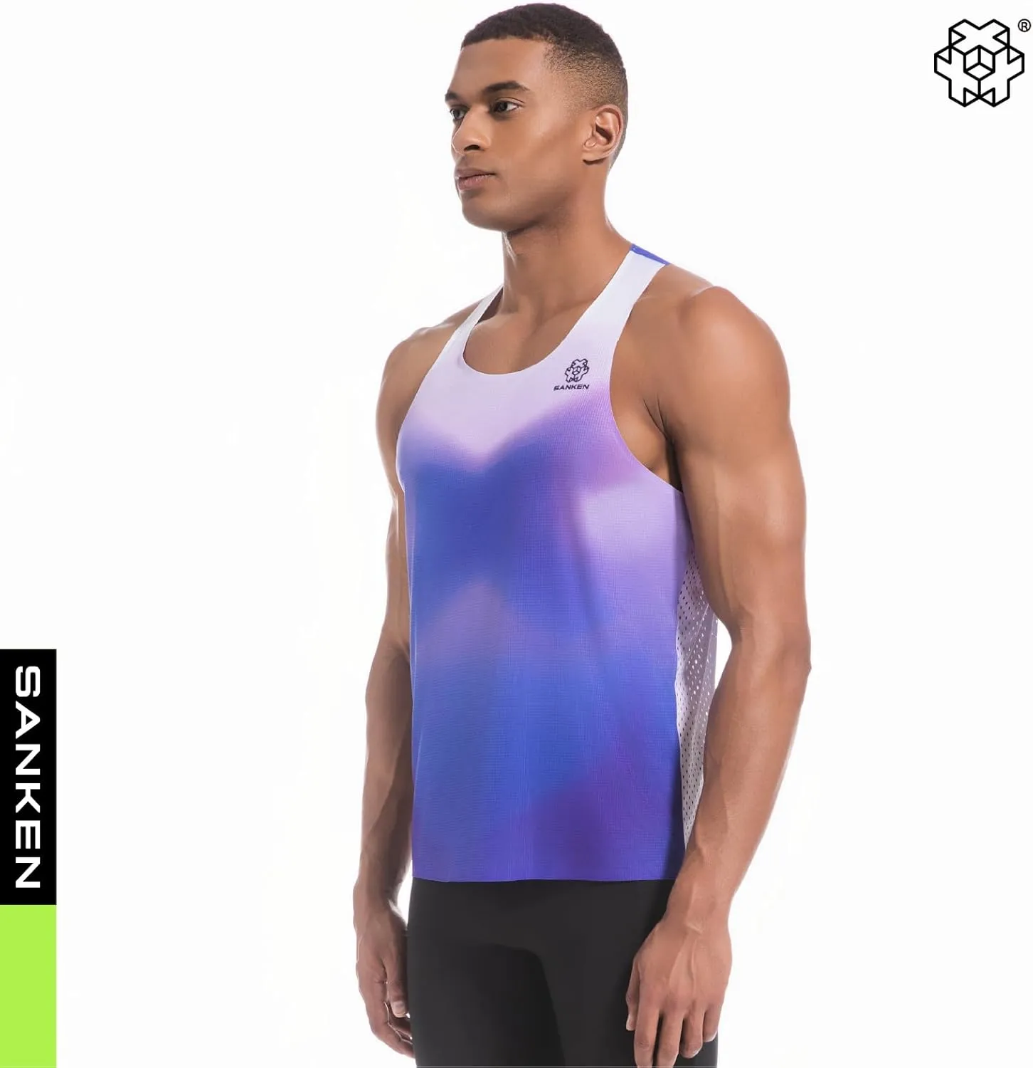 Men's Seamless Running Tank Tops Ultra Lightweight Marathon Singlets Breathable Race Vests Quick Dry Sleeveless Shirt