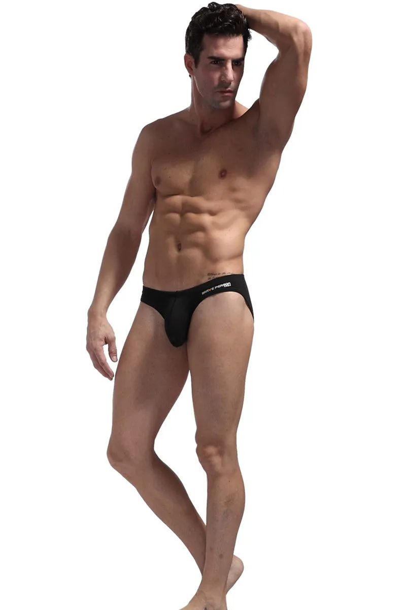 Men's Sexy ComfortableCotton Briefs With U Convex Big Penis Pouch