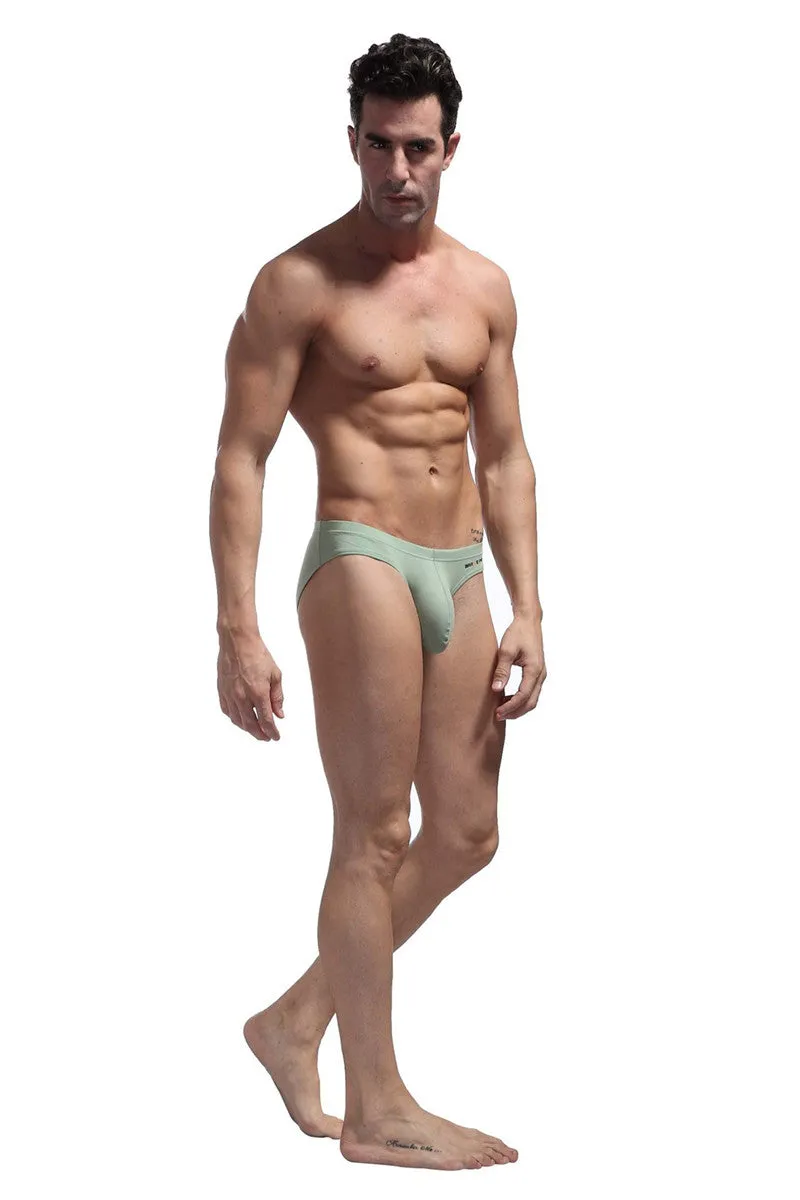Men's Sexy ComfortableCotton Briefs With U Convex Big Penis Pouch