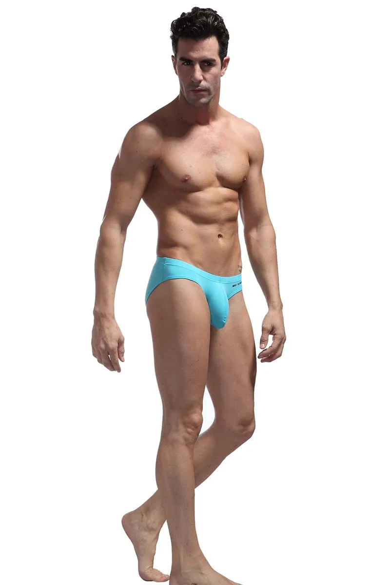 Men's Sexy ComfortableCotton Briefs With U Convex Big Penis Pouch