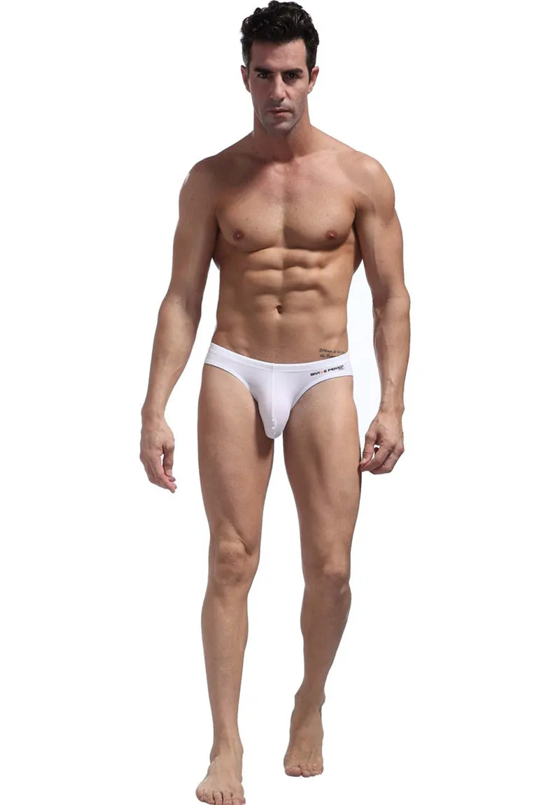 Men's Sexy ComfortableCotton Briefs With U Convex Big Penis Pouch