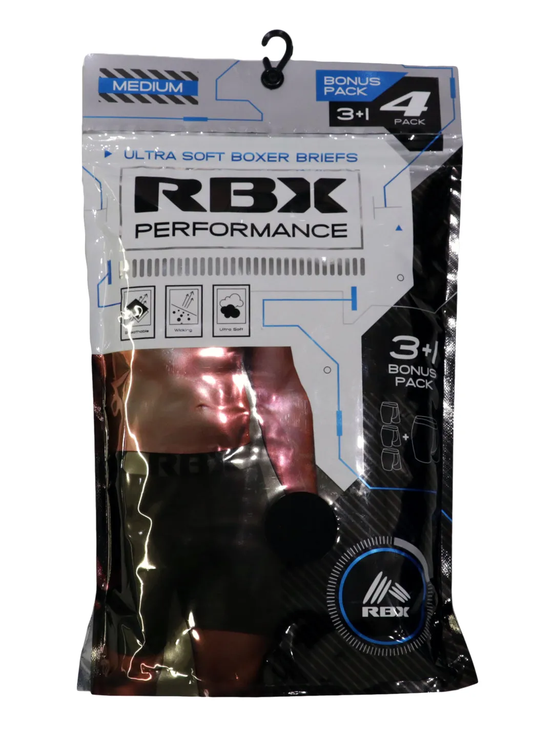 Men's Super Soft Black Boxer Briefs 4-Pack