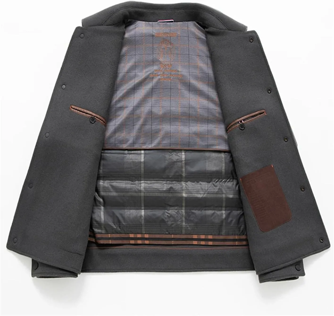 Men's Trench Coat Casual Business pea coat Winter Warm peacoat jacket 100 percent Wool Puffer Jackets Overcoat
