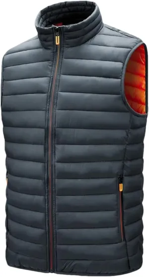 Men's Vest Jackets Sleeveless Vest Autumn Mens Warm Vest Homme Winter Padded Cotton Waistcoat