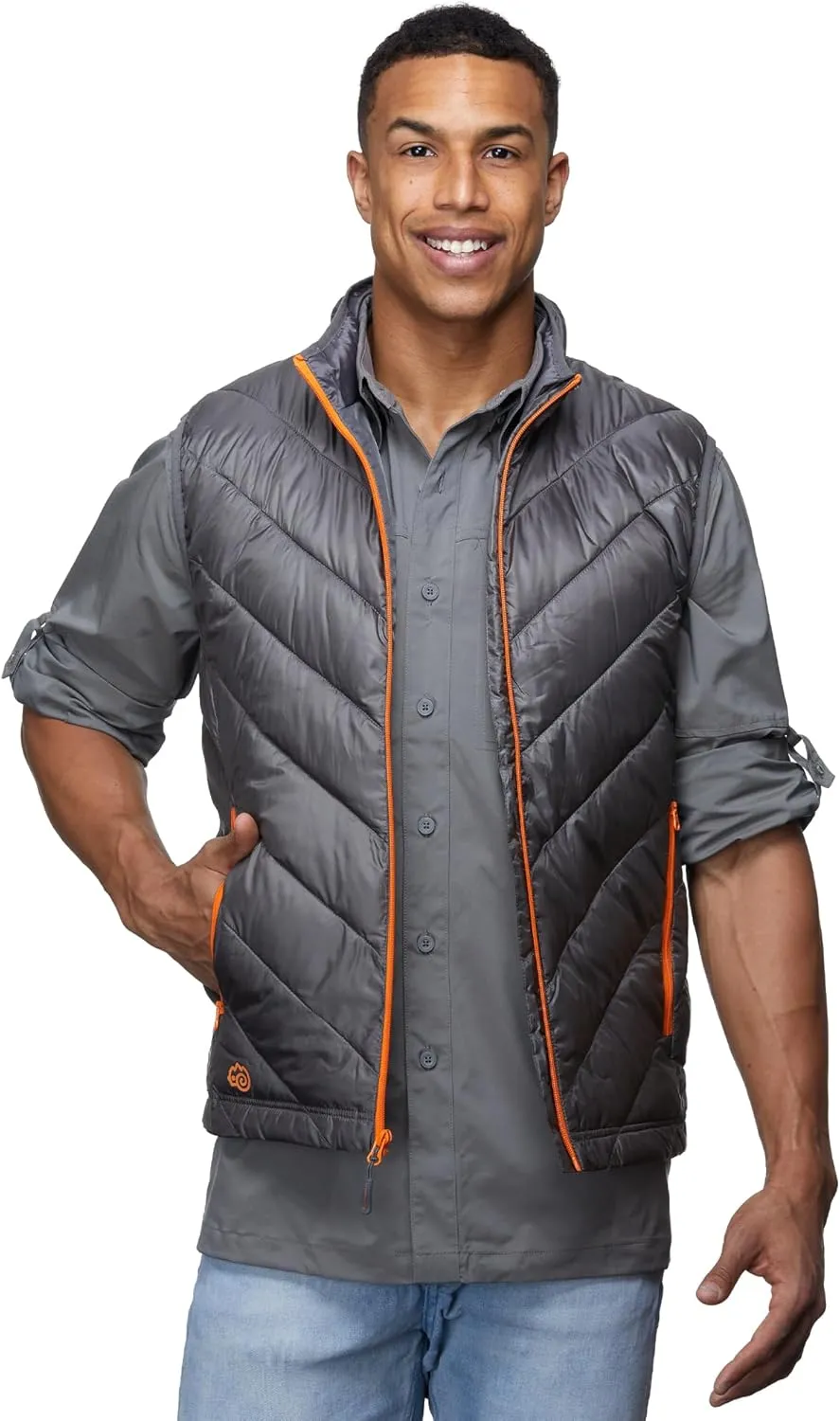 Mens Windproof Lightweight Quilted Vest for Hiking and Outdoors