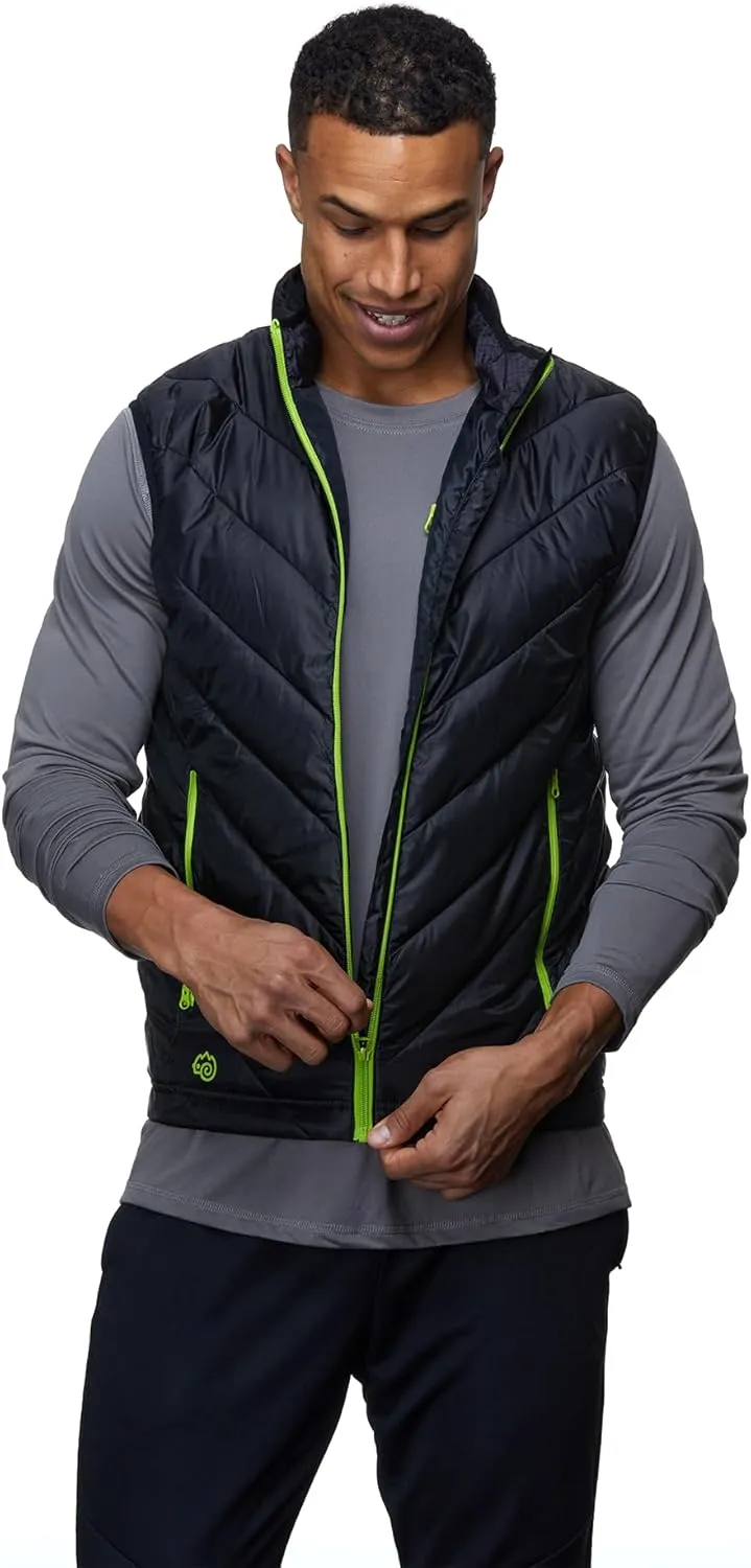 Mens Windproof Lightweight Quilted Vest for Hiking and Outdoors