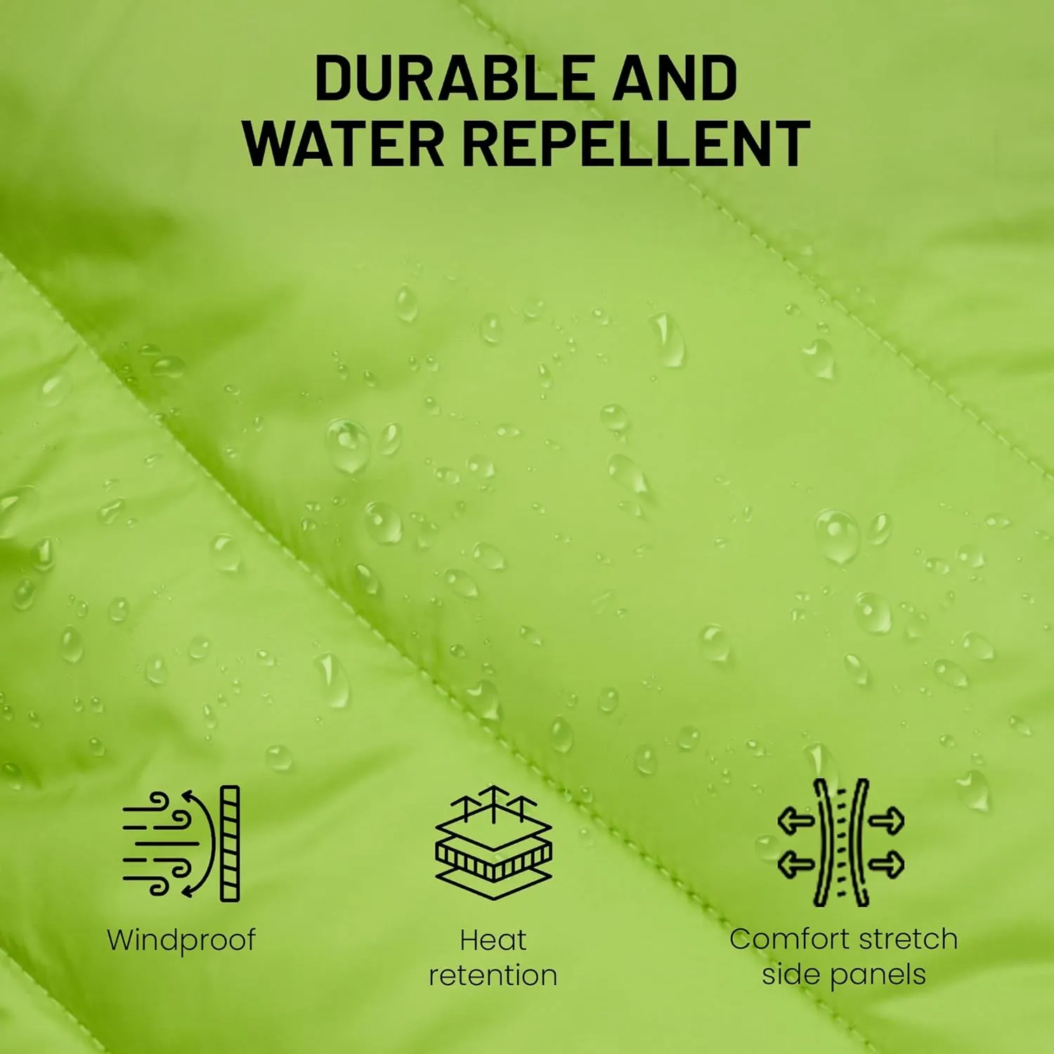Mens Windproof Lightweight Quilted Vest for Hiking and Outdoors