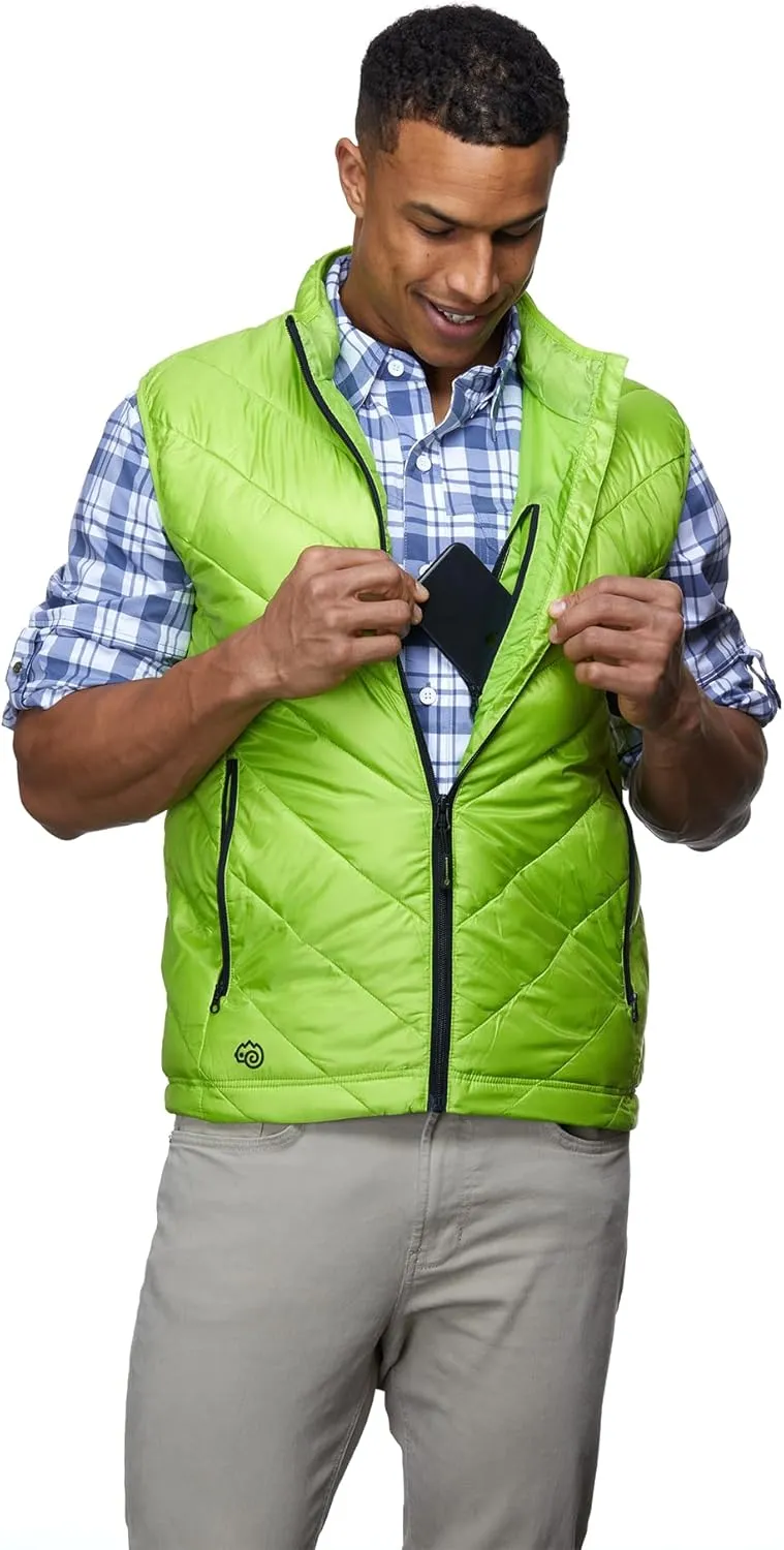 Mens Windproof Lightweight Quilted Vest for Hiking and Outdoors