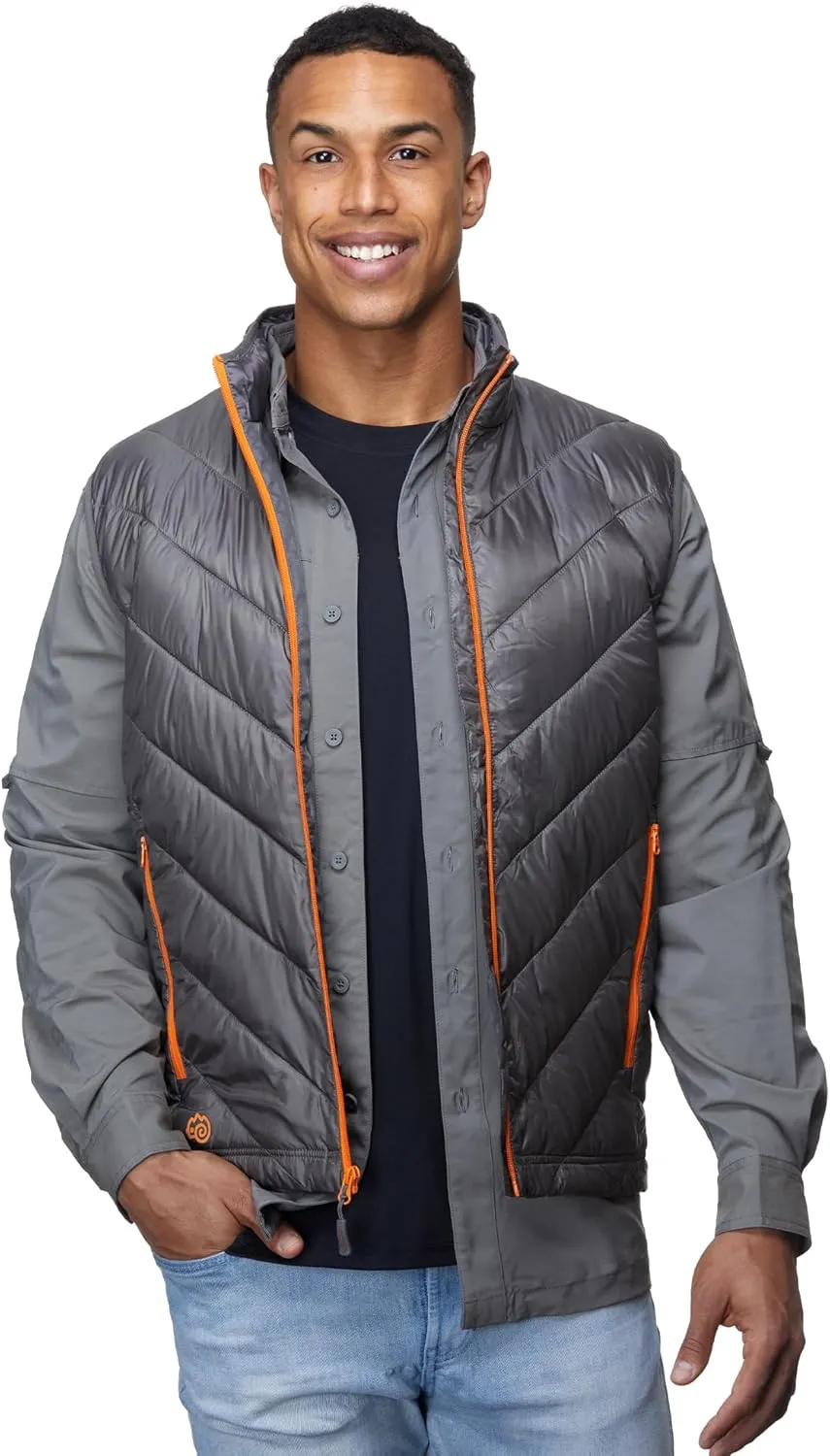 Mens Windproof Lightweight Quilted Vest for Hiking and Outdoors