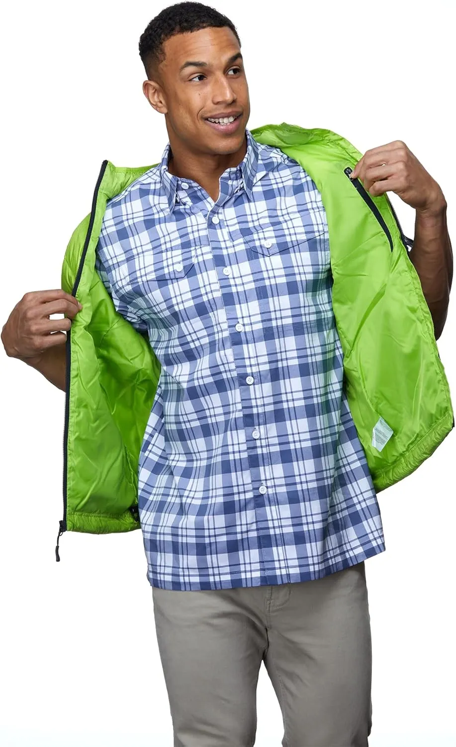 Mens Windproof Lightweight Quilted Vest for Hiking and Outdoors