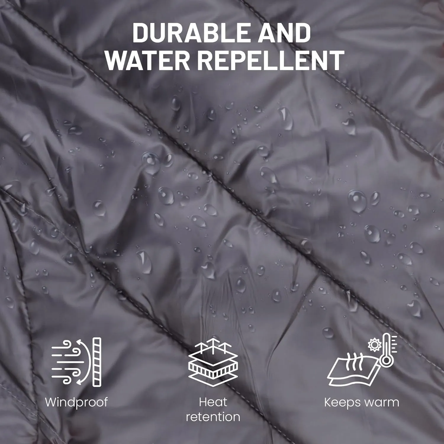 Mens Windproof Lightweight Quilted Vest for Hiking and Outdoors