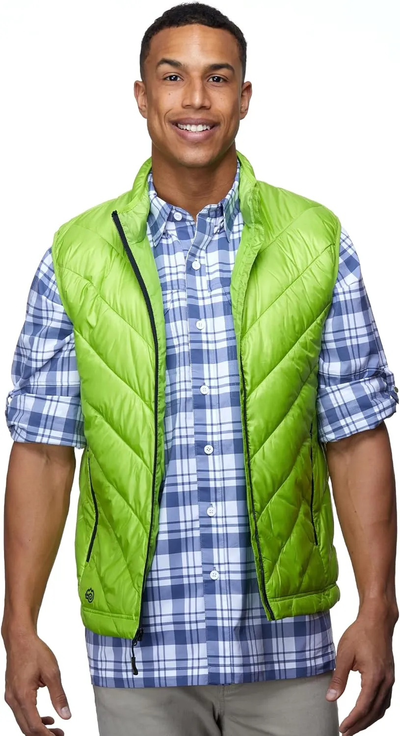 Mens Windproof Lightweight Quilted Vest for Hiking and Outdoors