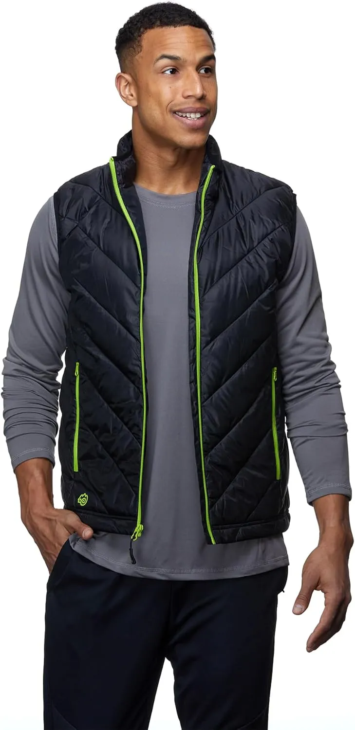 Mens Windproof Lightweight Quilted Vest for Hiking and Outdoors