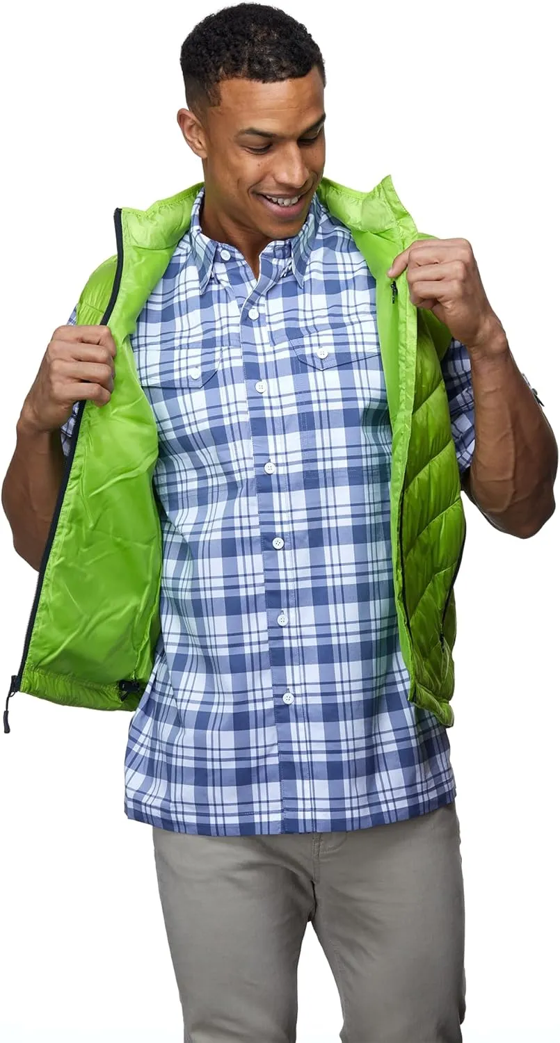 Mens Windproof Lightweight Quilted Vest for Hiking and Outdoors