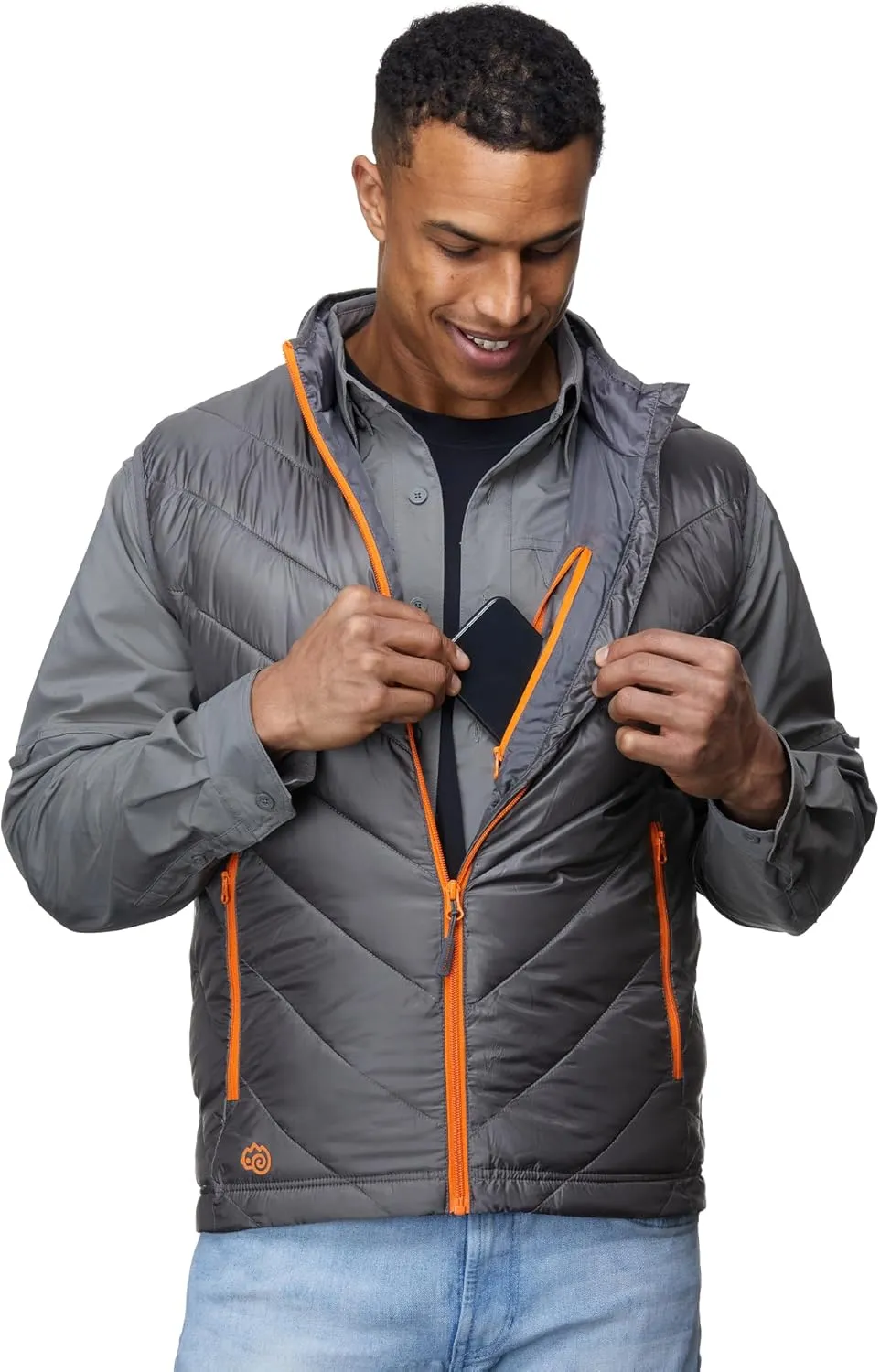 Mens Windproof Lightweight Quilted Vest for Hiking and Outdoors