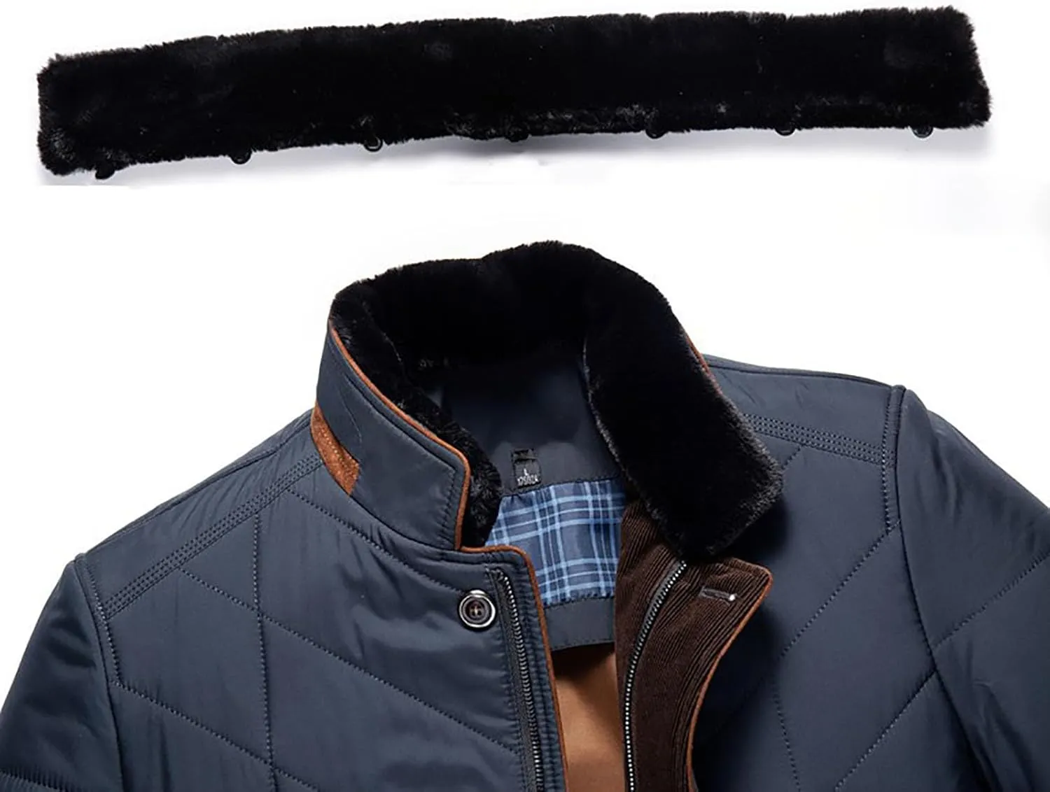 Men's Winter Quilted Jackets Casual Long Sleeve Zipper Down Jacket Fall Thicken Warm Button Down Coats with Pockets