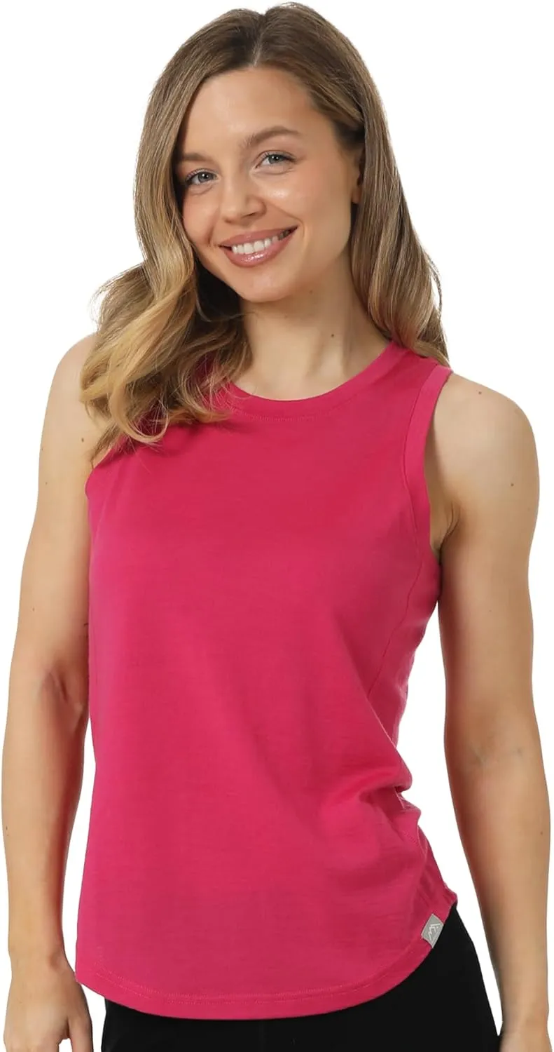 Merino Wool Tank Top Women - Active Merino Wool Undershirt Moisture Wicking Breathable Anti-Odor Lightweight Base Layer