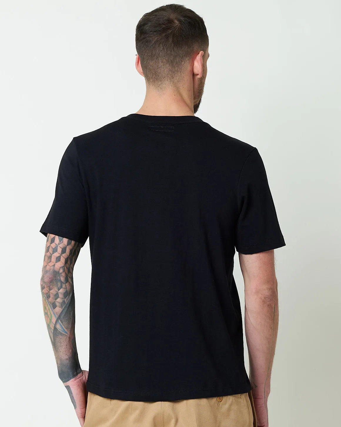 Merz b. Schwanen Good Originals 4.6oz 1940s Loopwheeled Tee - Deep Black