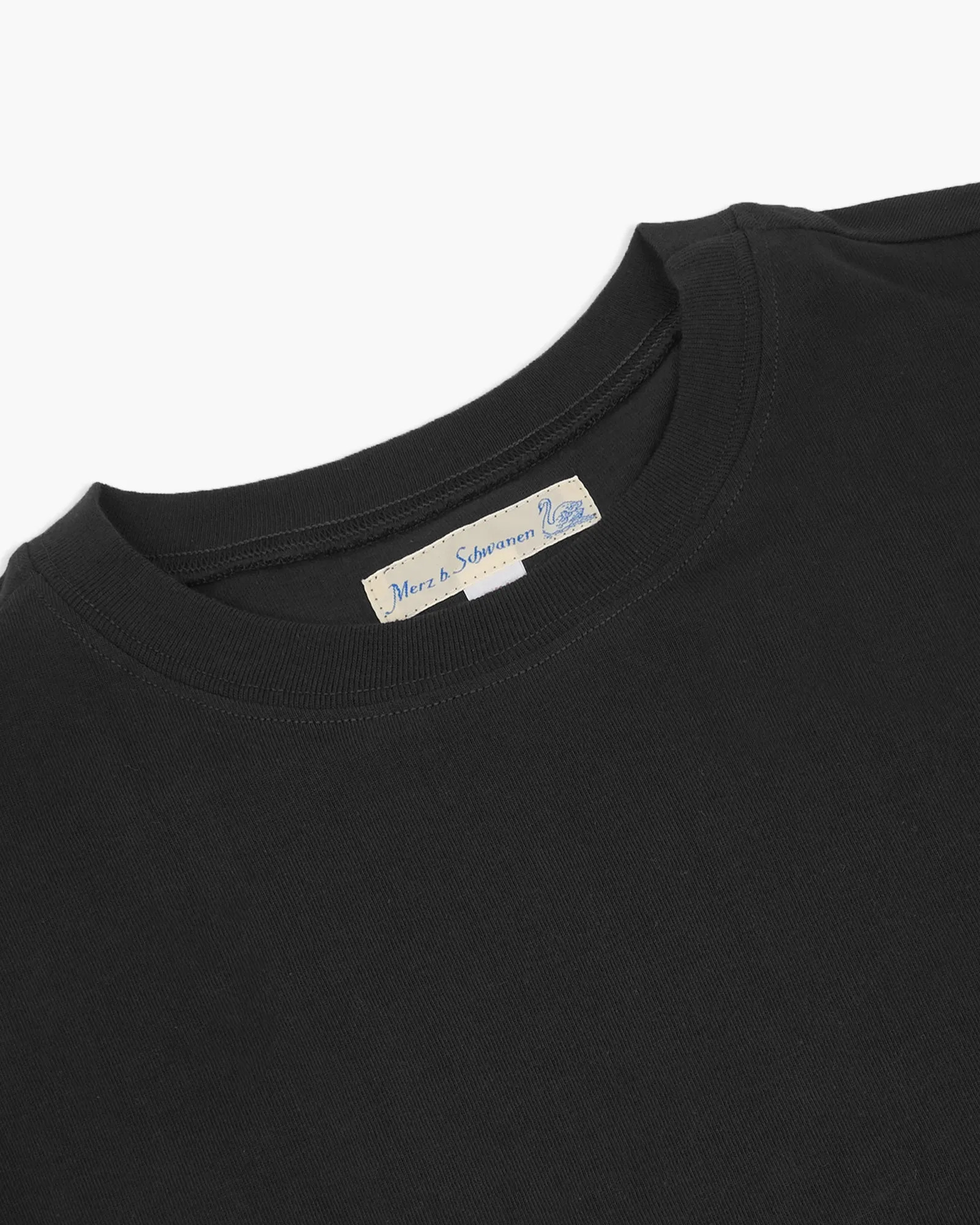Merz b. Schwanen Good Originals 4.6oz 1940s Loopwheeled Tee - Deep Black