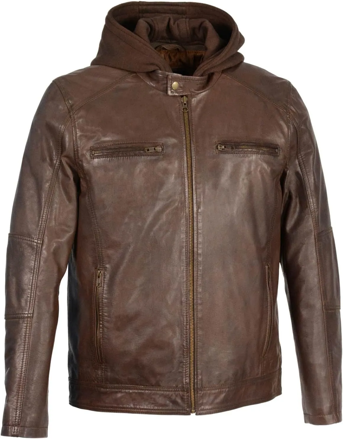 Milwaukee Leather Premium Men's Leather Fashion Casual Jackets and Coats with Hoodie | SFM