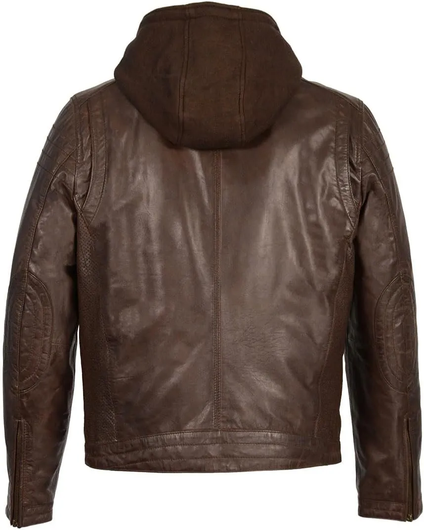 Milwaukee Leather Premium Men's Leather Fashion Casual Jackets and Coats with Hoodie | SFM