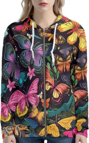 Modysero Womens Trendy Zip Up Hoodie Soft Daily Oversized Hoodies for Women Hooded Sweatshirt Jacket with Pockets