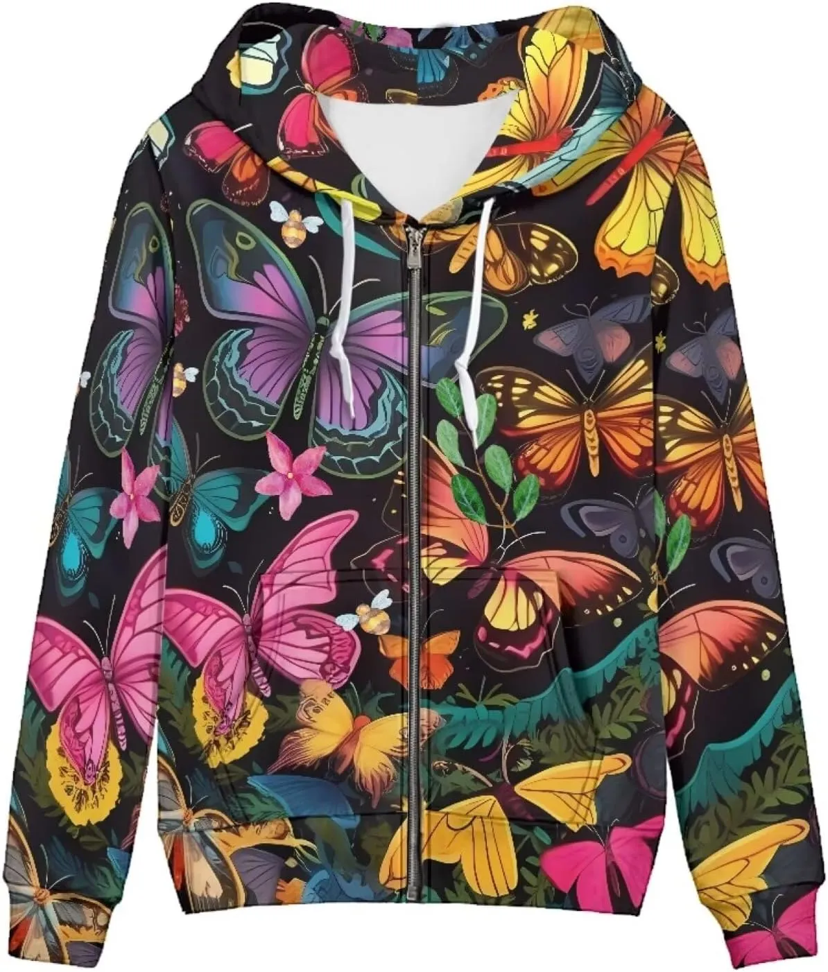 Modysero Womens Trendy Zip Up Hoodie Soft Daily Oversized Hoodies for Women Hooded Sweatshirt Jacket with Pockets