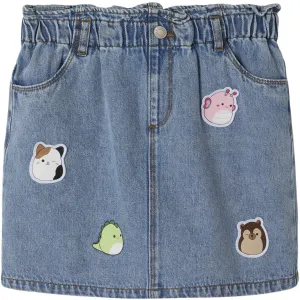 Name It Medium Blue Denim Ova Squishmallows Denim Skirt