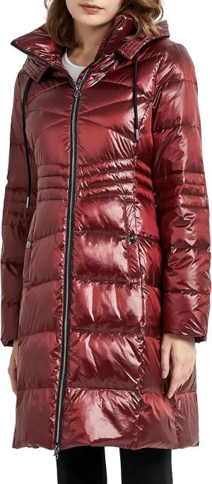 Orolay Women's Warm Down Jacket Stand Collar Winter Coat Parka with Hood