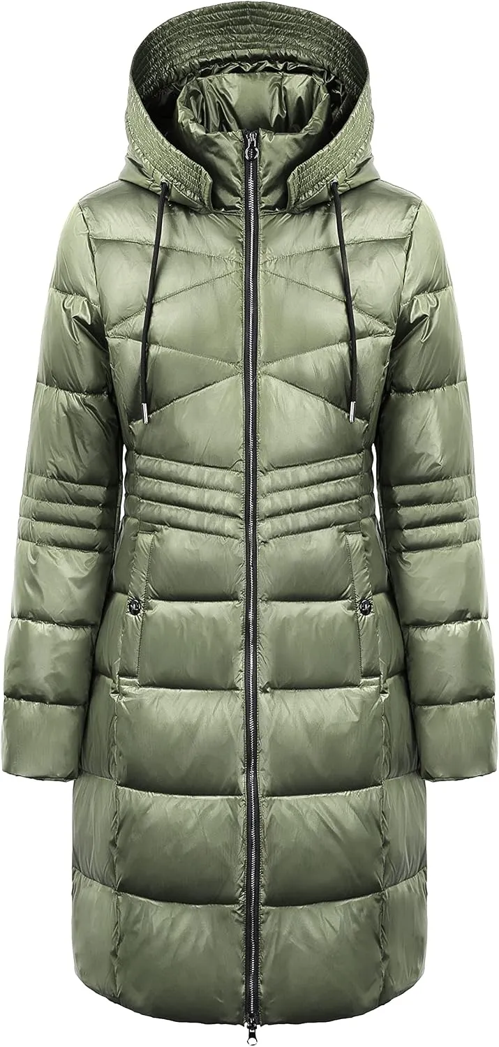 Orolay Women's Warm Down Jacket Stand Collar Winter Coat Parka with Hood