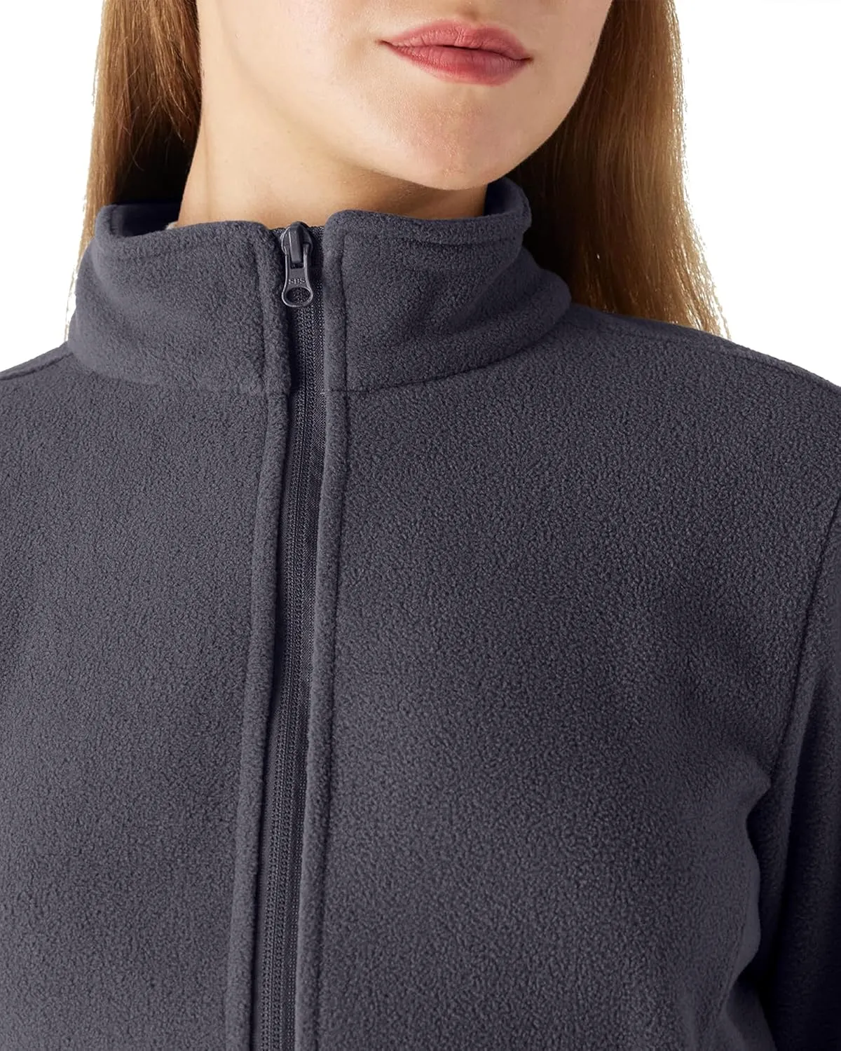 Outdoor Ventures Women's Lightweight Warm Zip Up Long-Sleeve Soft Polar Fleece Jacket for Fall Winter