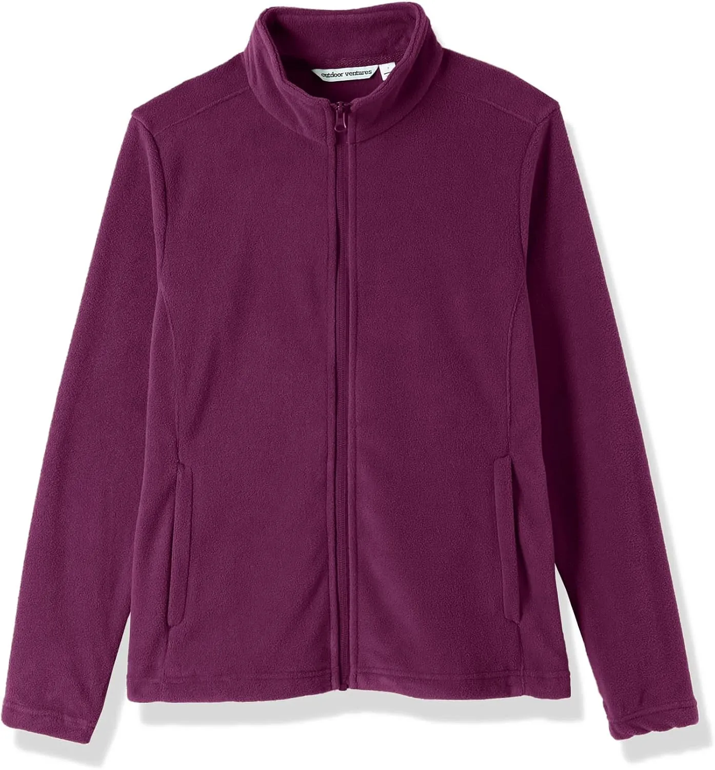 Outdoor Ventures Women's Lightweight Warm Zip Up Long-Sleeve Soft Polar Fleece Jacket for Fall Winter