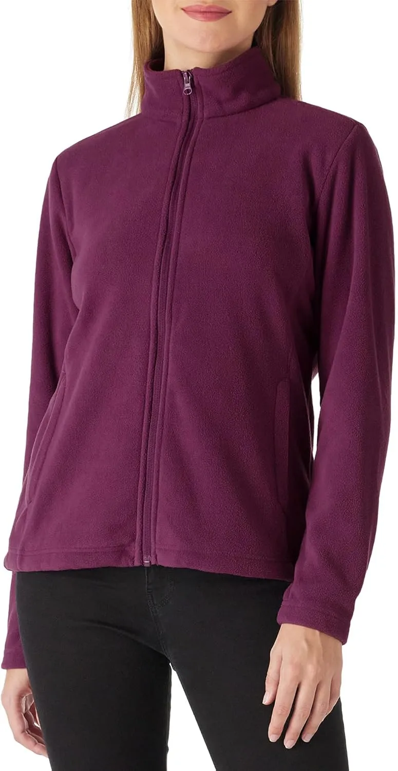 Outdoor Ventures Women's Lightweight Warm Zip Up Long-Sleeve Soft Polar Fleece Jacket for Fall Winter