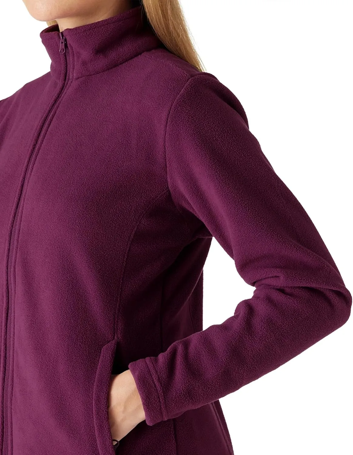 Outdoor Ventures Women's Lightweight Warm Zip Up Long-Sleeve Soft Polar Fleece Jacket for Fall Winter