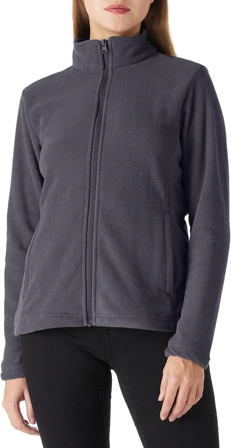 Outdoor Ventures Women's Lightweight Warm Zip Up Long-Sleeve Soft Polar Fleece Jacket for Fall Winter