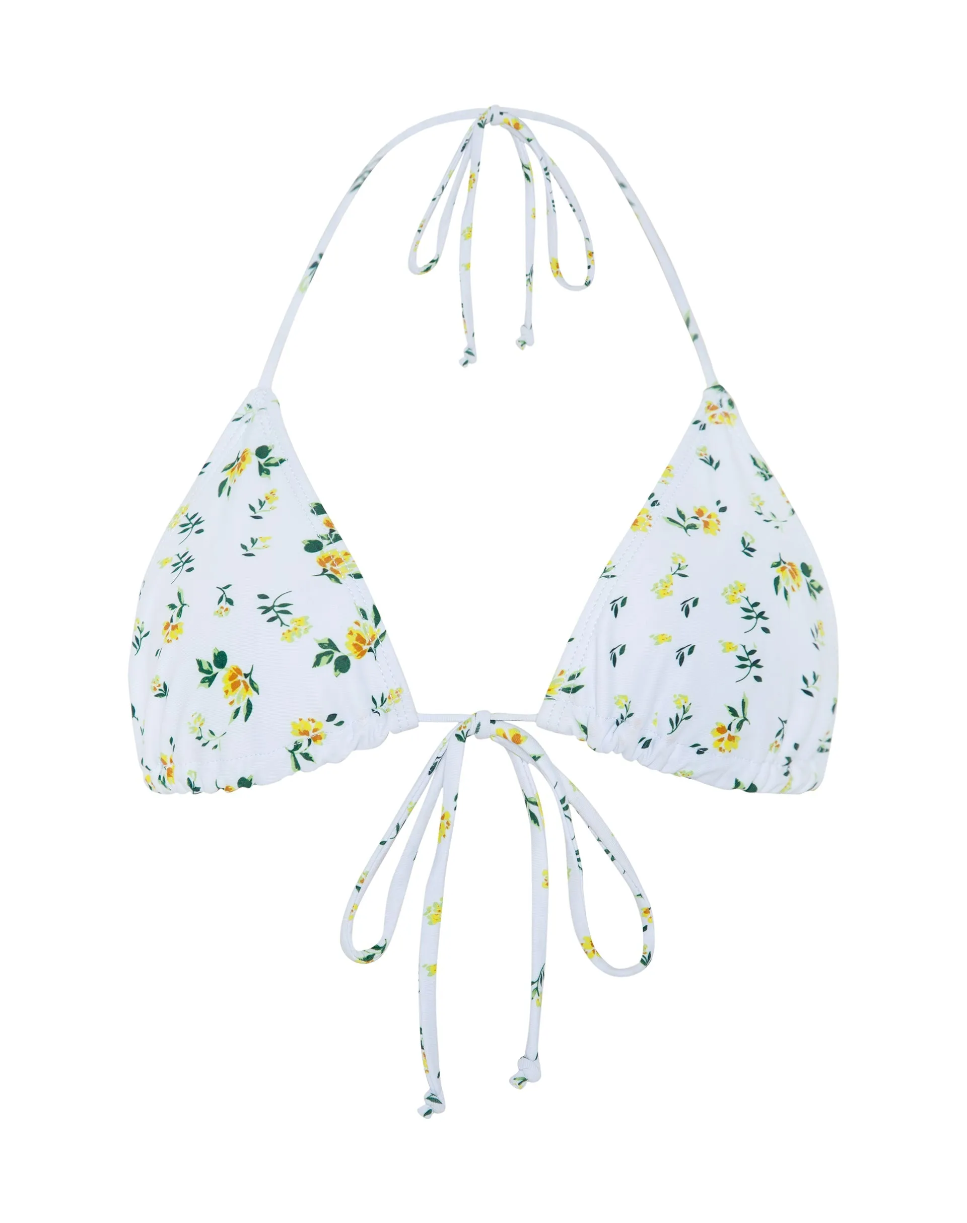 Pamita Bikini Top in Yellow Ditsy Floral