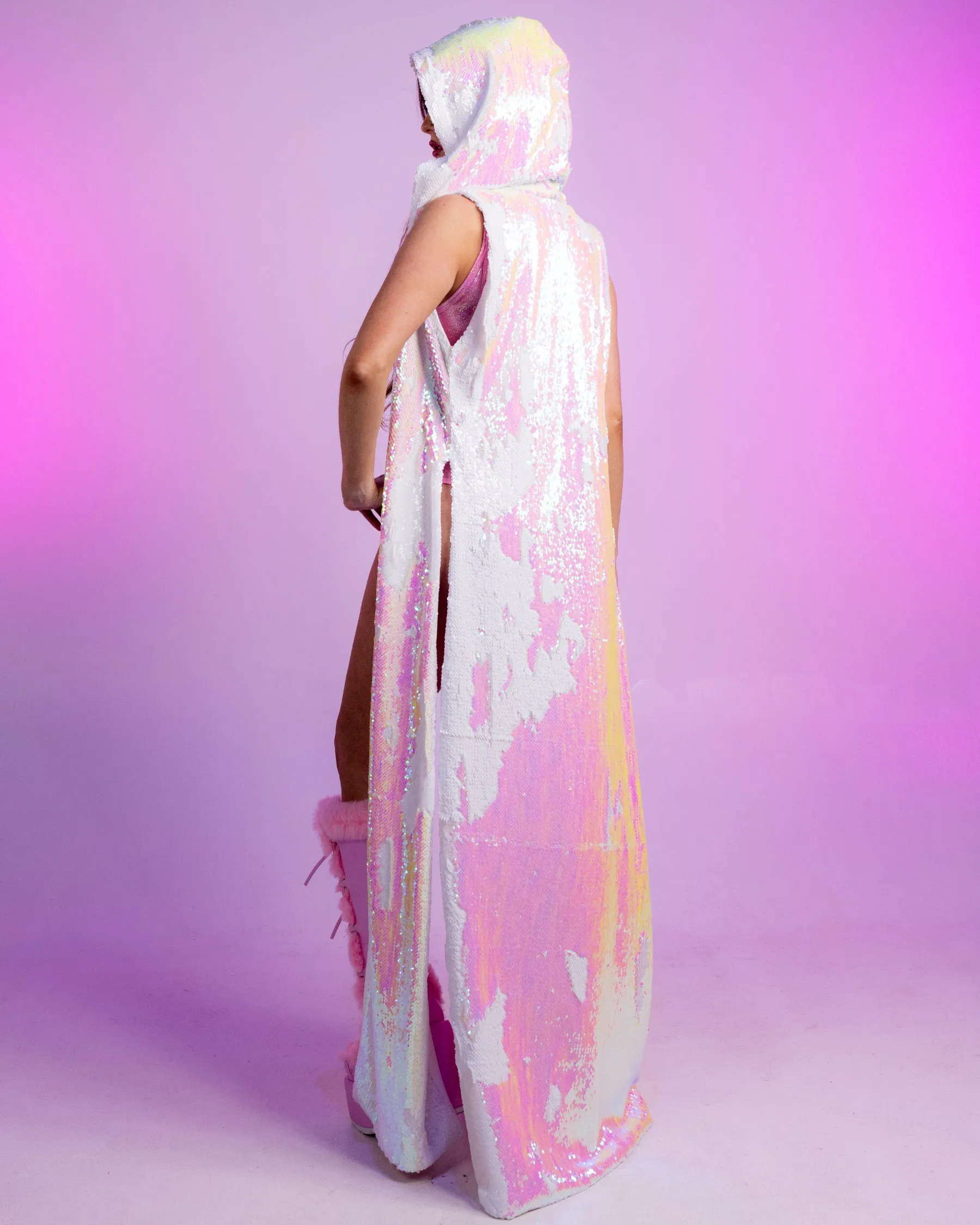 Pearl White Sequin Duster