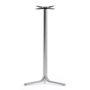 Pedrali Fluxo 5464 3-leg table base polished aluminium H.108 cm.