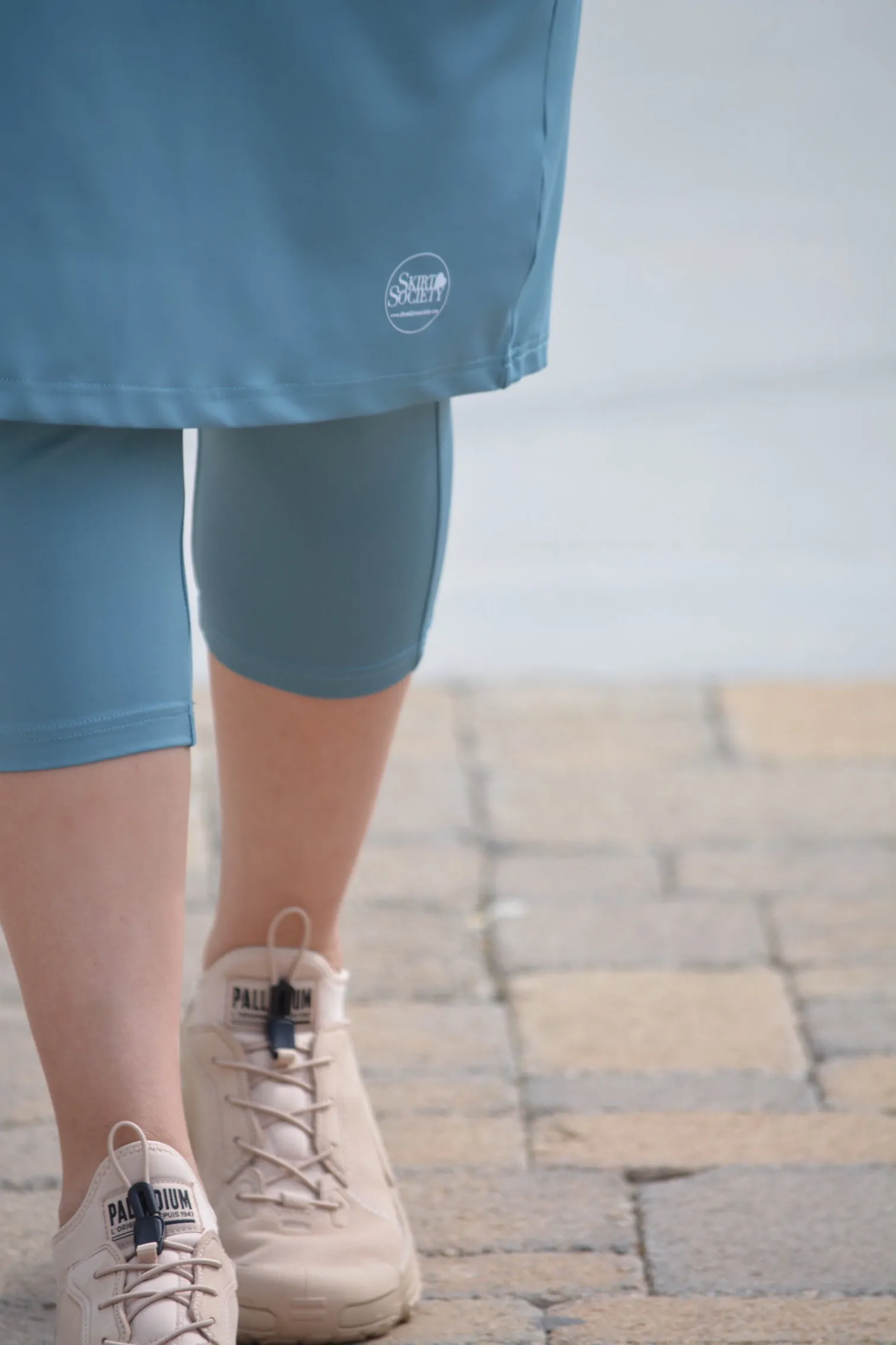 Pisa Teal Athletic Skirt (capri leggings)