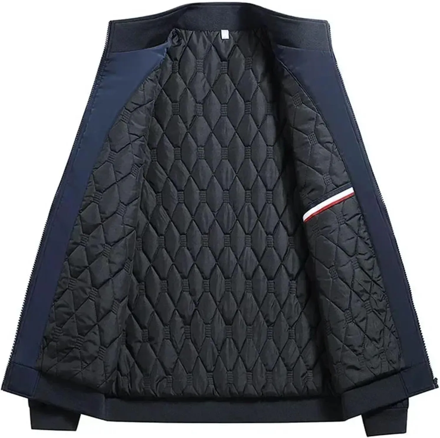 Plus Size Winter Bomber Jacket Men Middle-Aged Cotton-Padded Coat Fashion Casual Parkas