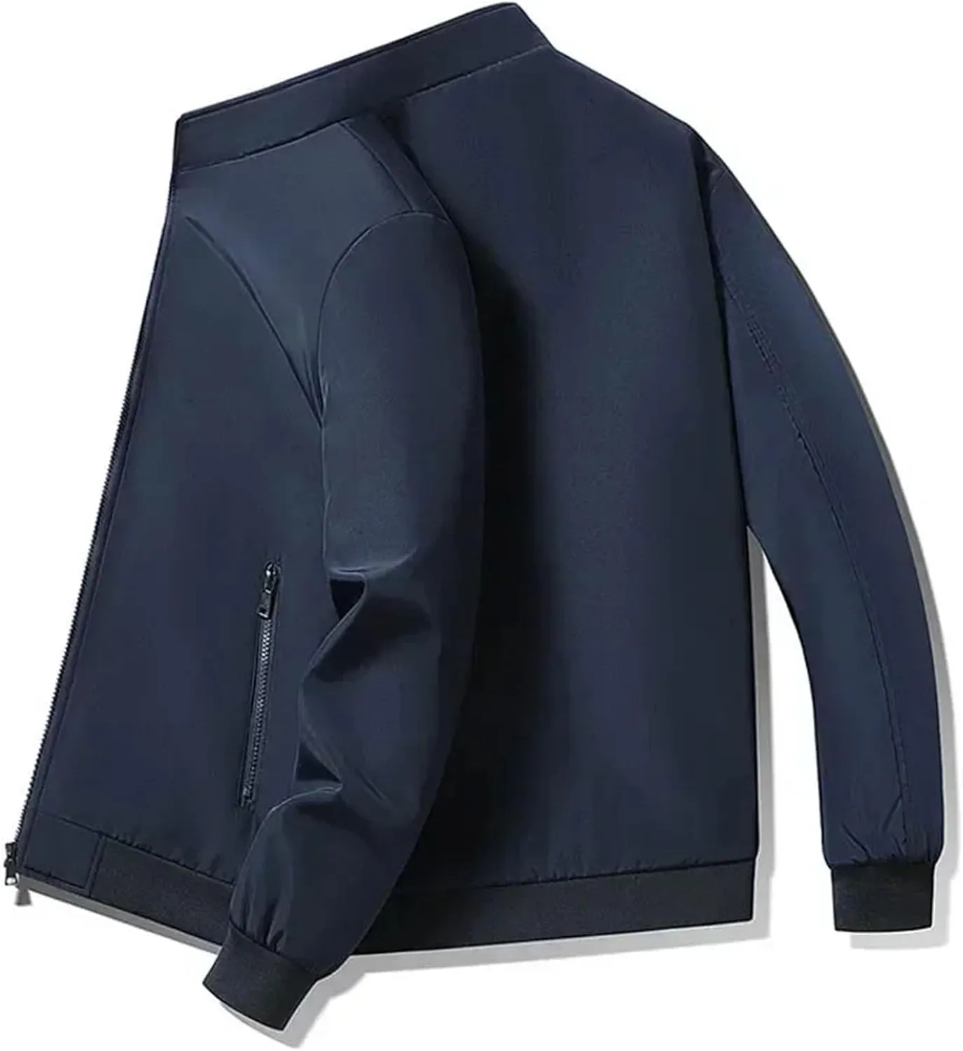 Plus Size Winter Bomber Jacket Men Middle-Aged Cotton-Padded Coat Fashion Casual Parkas