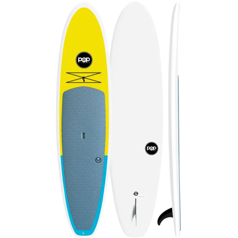 POP Board Co 11’6" Amigo Stand Up Paddle Board SUP - Yellow/Blue
