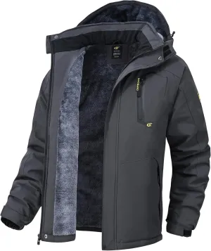 QPNGRP Mens Waterproof Ski Snowboard Jacket Winter Windproof Snow Coat