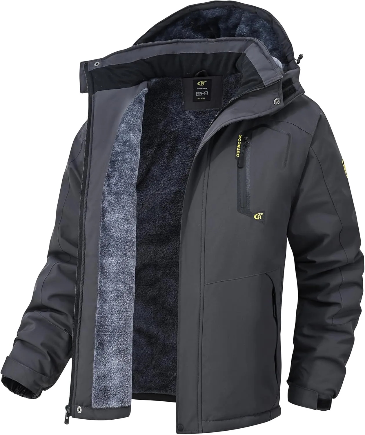 QPNGRP Mens Waterproof Ski Snowboard Jacket Winter Windproof Snow Coat