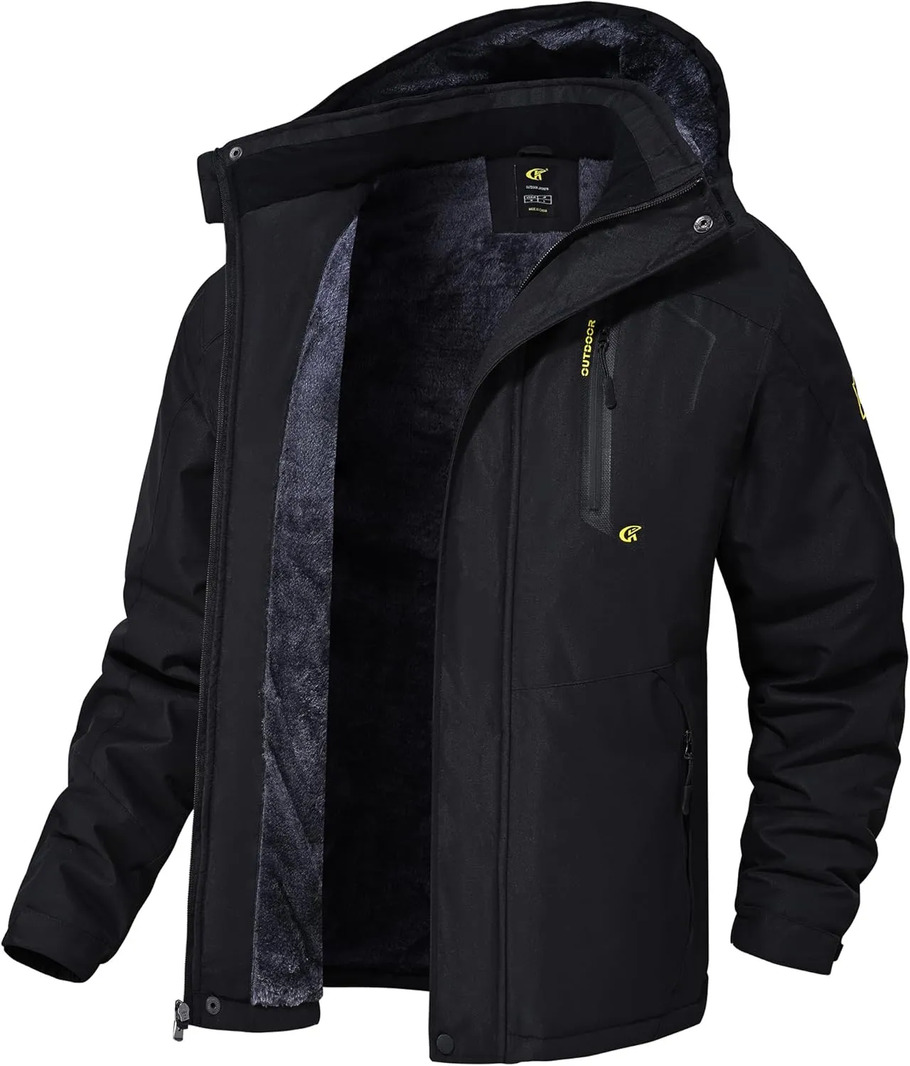 QPNGRP Mens Waterproof Ski Snowboard Jacket Winter Windproof Snow Coat