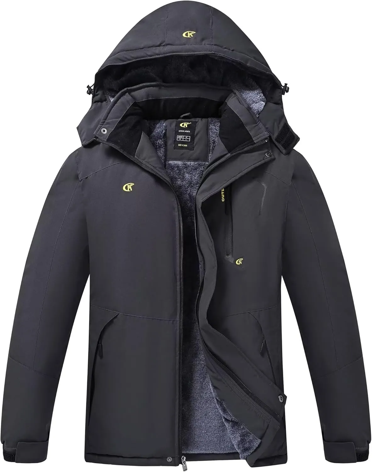 QPNGRP Mens Waterproof Ski Snowboard Jacket Winter Windproof Snow Coat