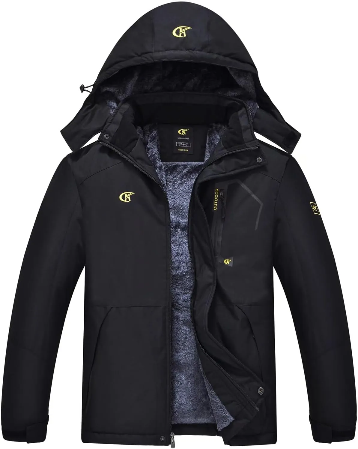 QPNGRP Mens Waterproof Ski Snowboard Jacket Winter Windproof Snow Coat